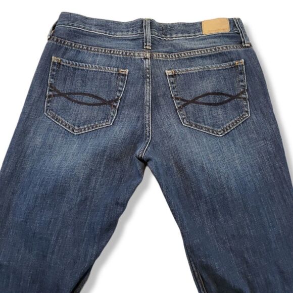 Abercrombie & Fitch Jeans Size 2R Boyfriend Straight Jean Distressed Destroyed - Picture 4 of 6